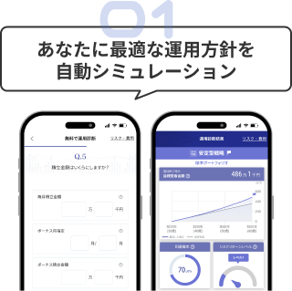 あなたに最適な運⽤⽅針を⾃動シミュレーション