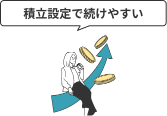 積立設定で続けやすい